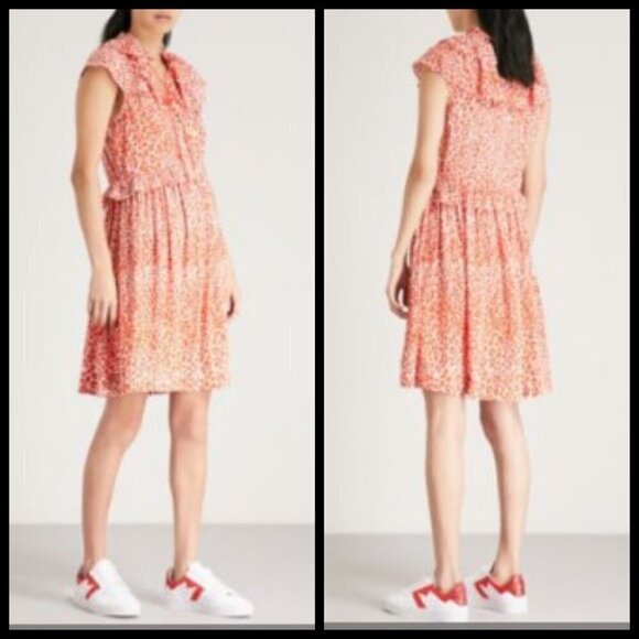 💕MAJE💕 Rutti Sleeveless Leopard Print Dress - Picture 8 of 16